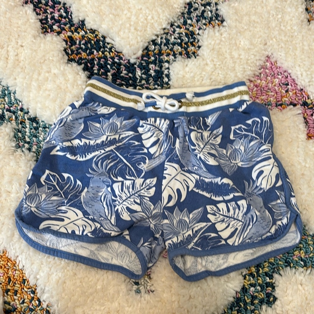 Girls blue and white shorts